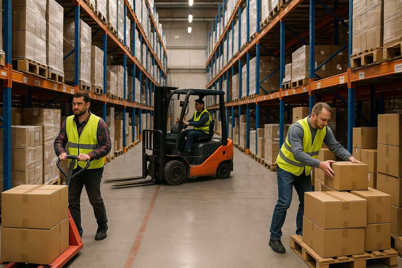 Logistiek handmatig transport voorkomen